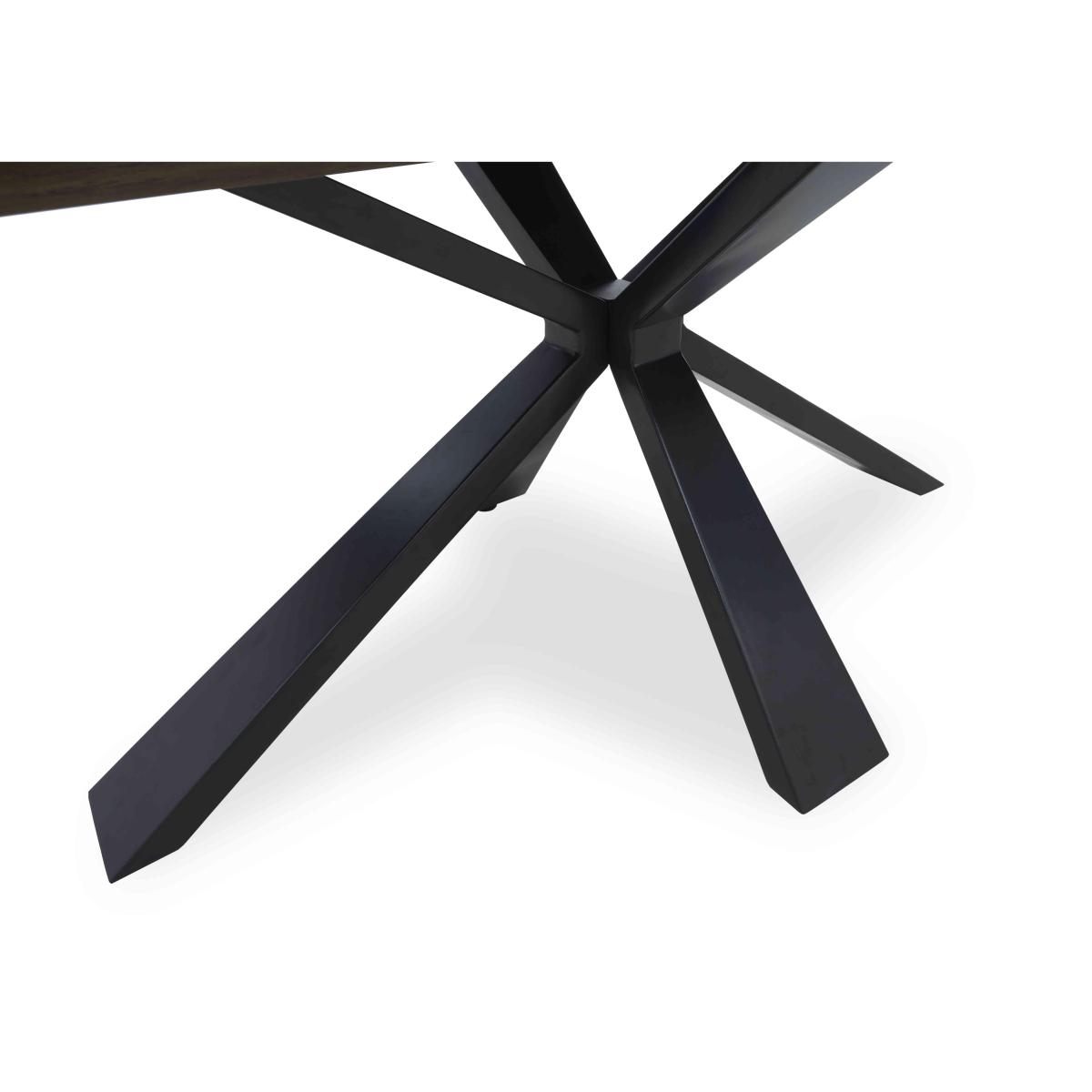 Saigon Fixed Dining Table with Metal Base and 6 Green Velvet Chairs - Forest – image 3