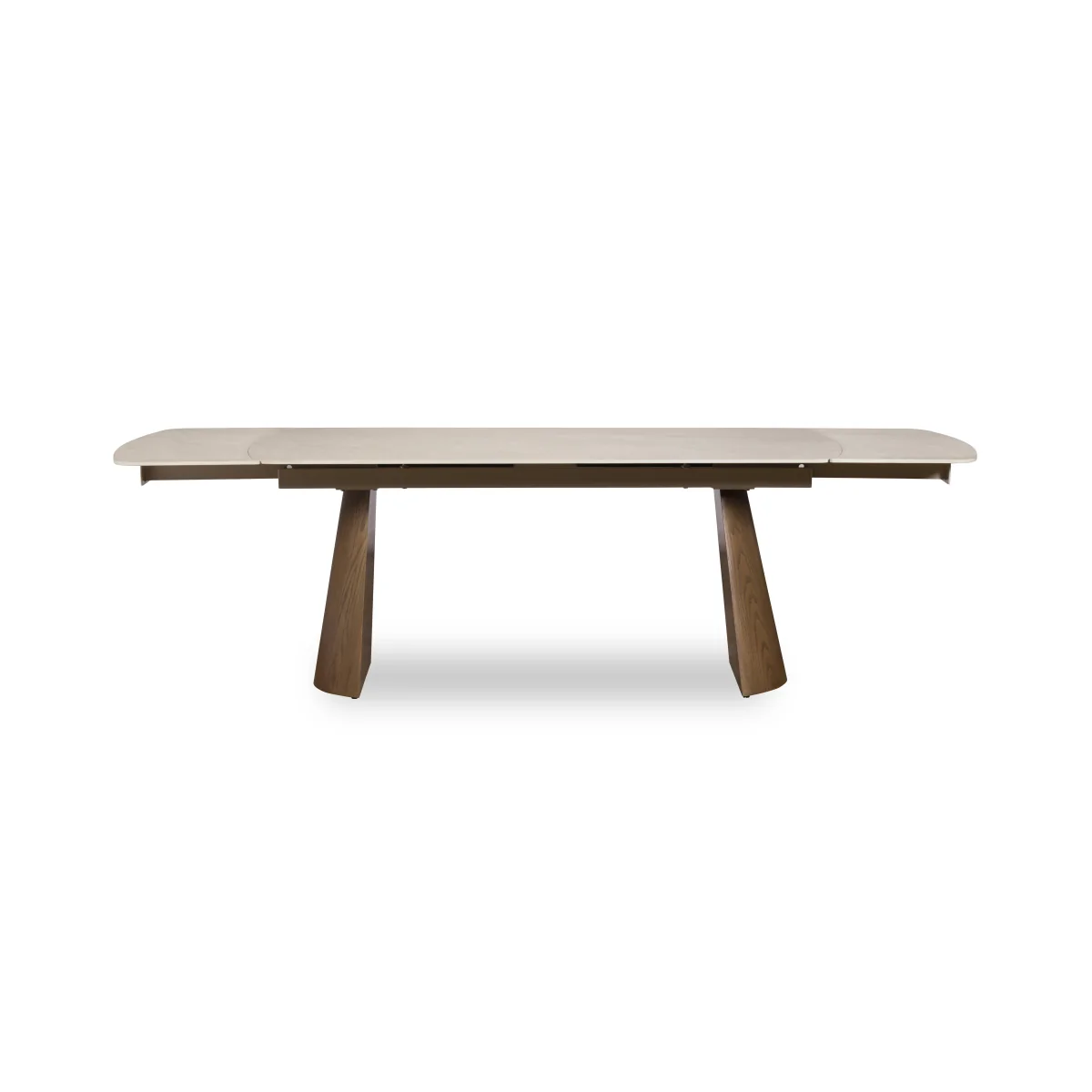 Sansa Rectangular Draw Leaf Extending Dining Table and 6 Faux Leather Chairs with Wooden Legs - Green - In Time for Christmas – image 8