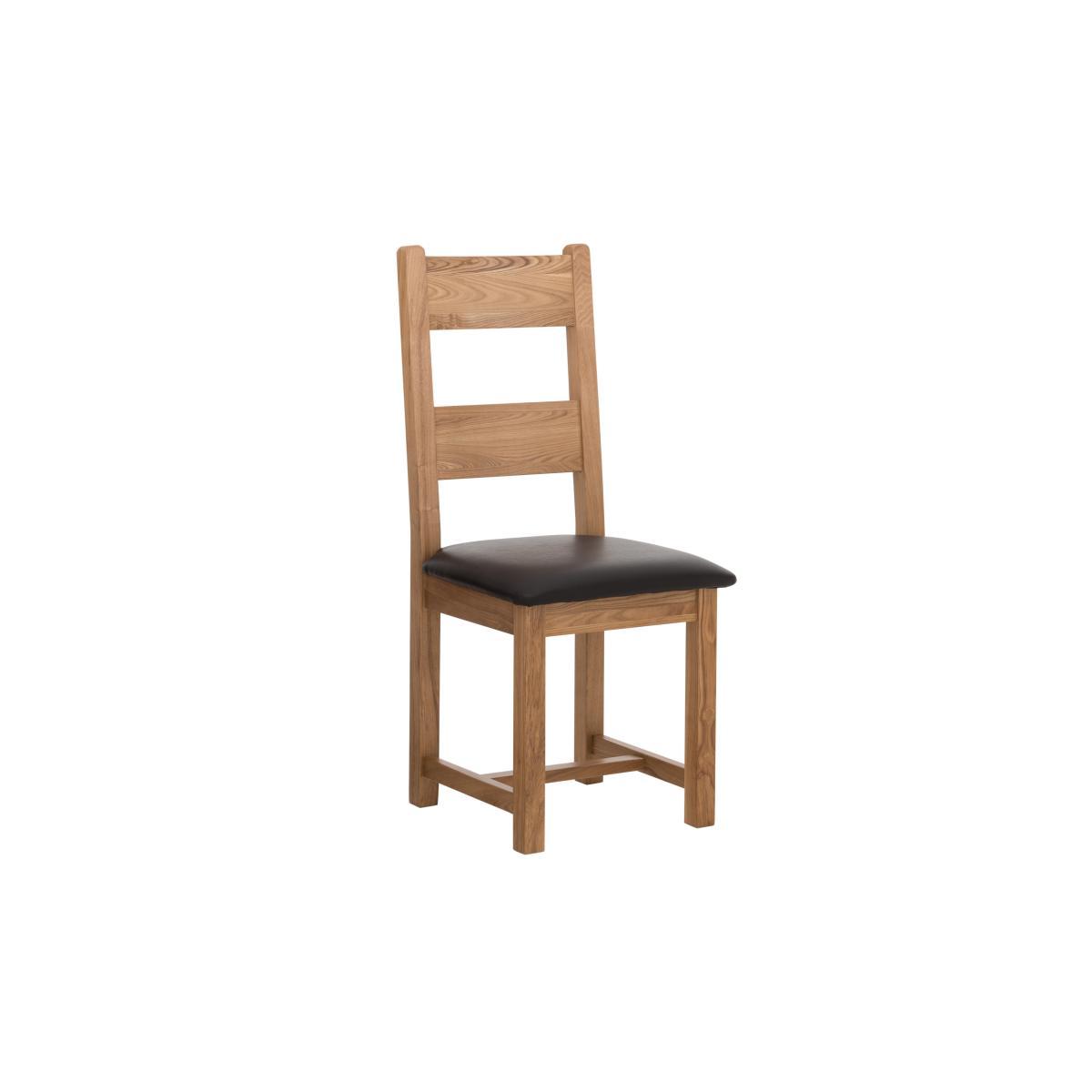 Furnitureland - California Solid Oak Rectangular Extending Table and 6 Wooden Chairs – image 9