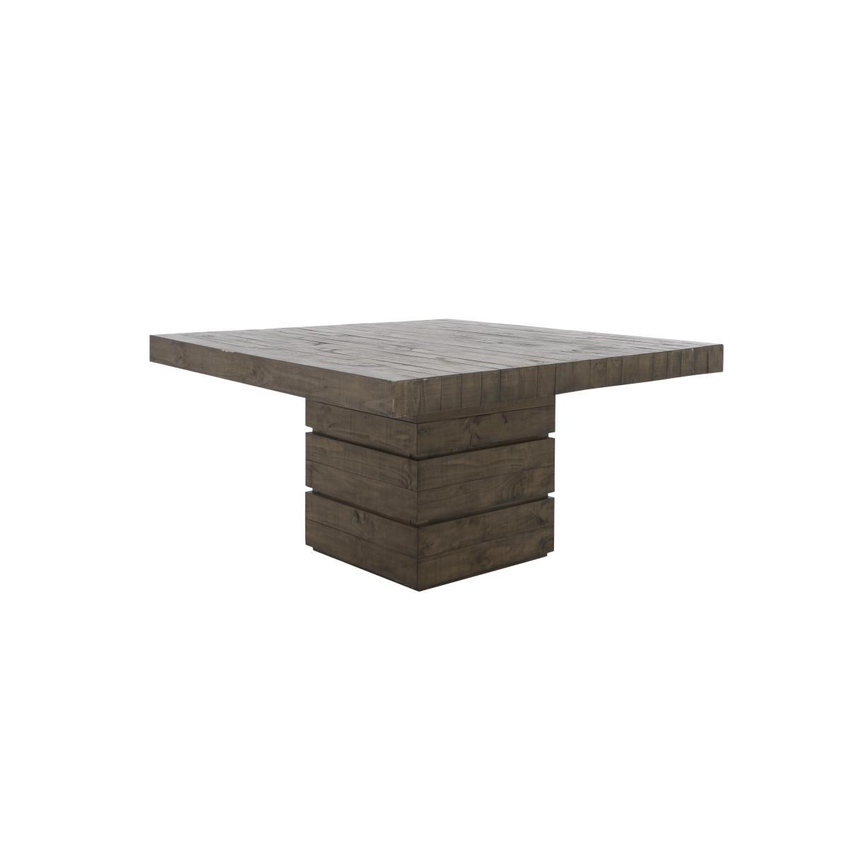Folsom Square Dining Table and 2 Dining Benches Set - Brown – image 5