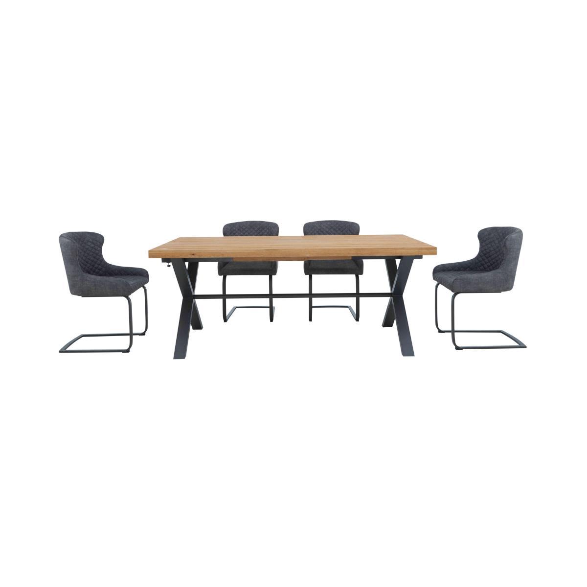 Earth Large Dining Table With 4 Cantilever Dining Chairs – image 7
