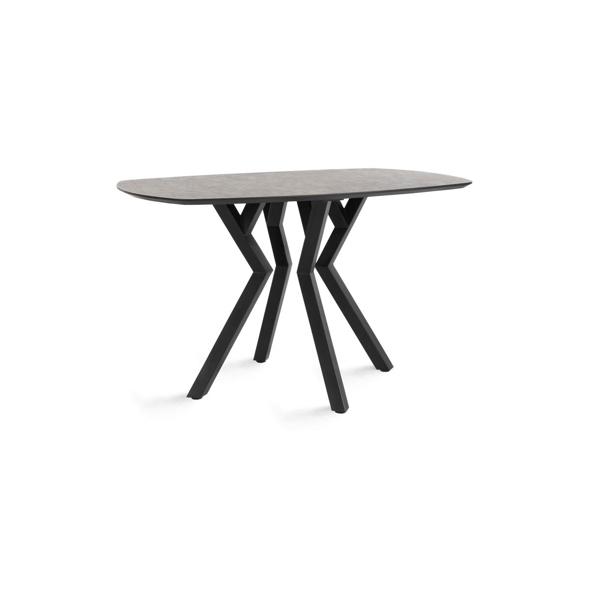 Habufa - Toronto Table and 4 Light Grey Faux TO Leather Fixed Bar Stools - Oak – image 2