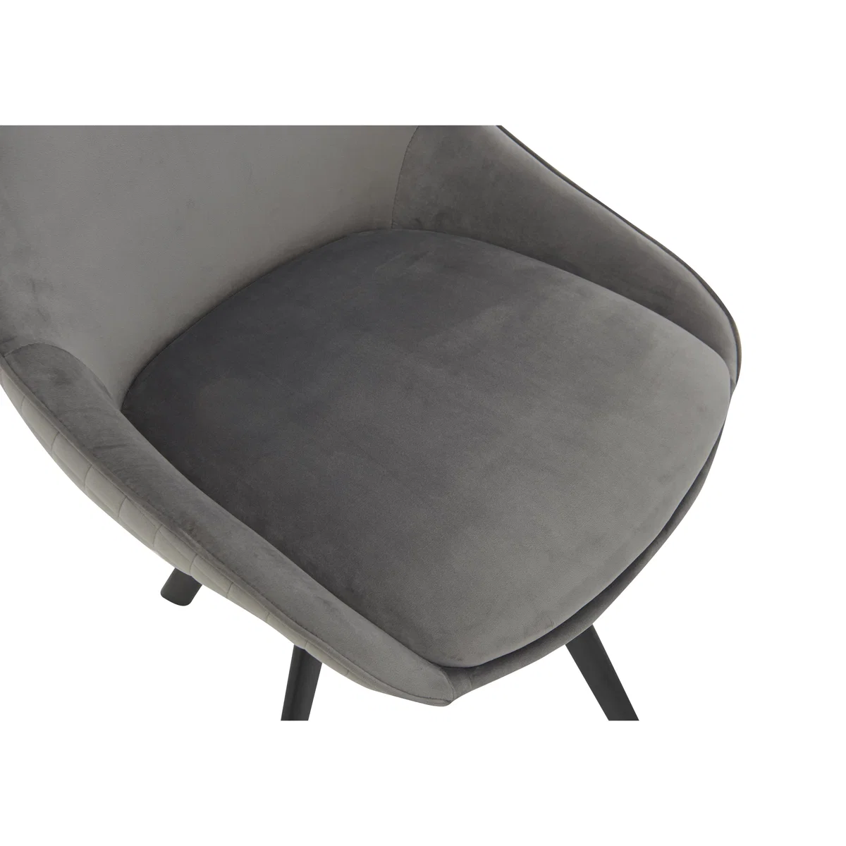 Arctic Extending Dining Table with Graphite Top and 6 Swivel Chairs – image 3