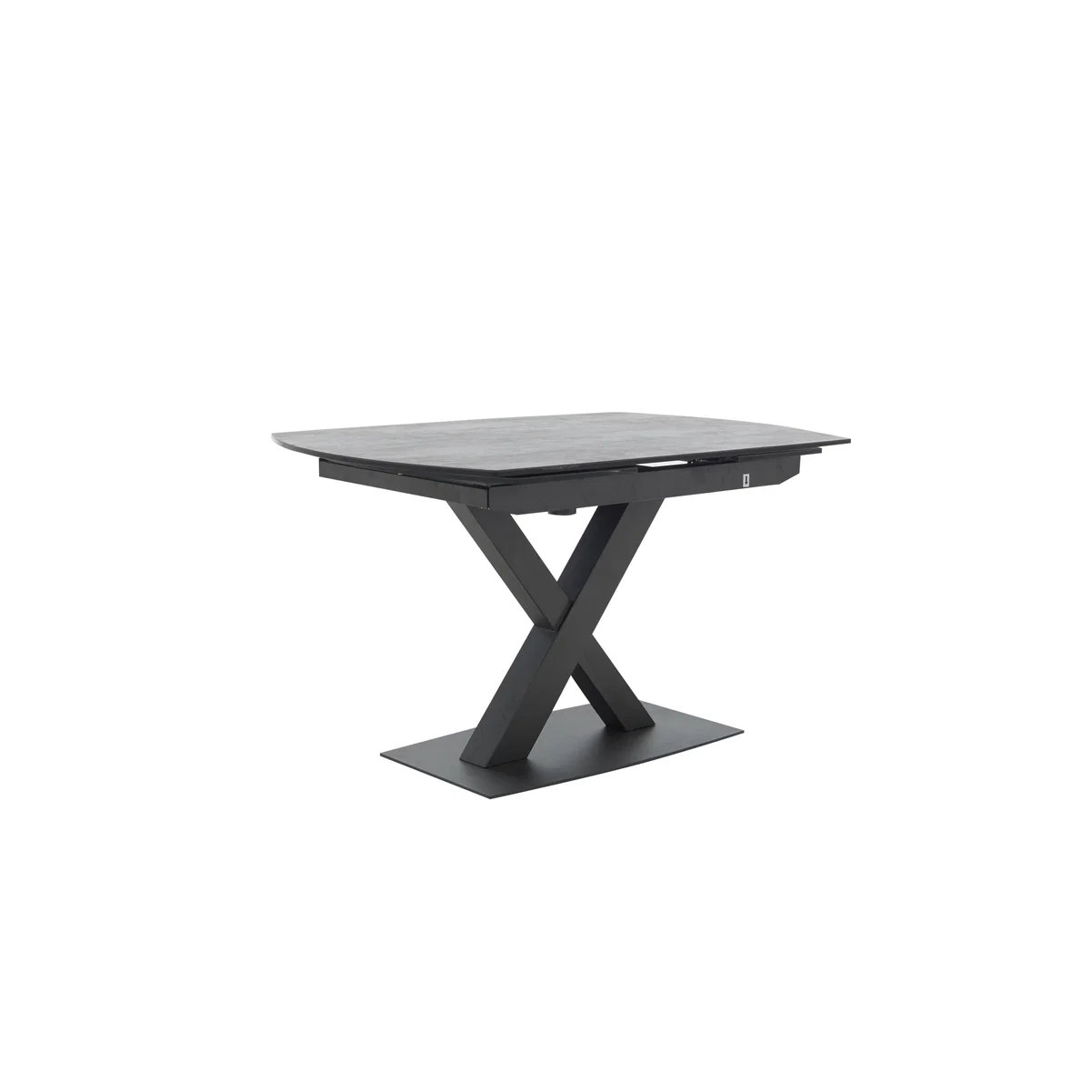 Arctic Extending Dining Table with Graphite Top and 6 Swivel Chairs – image 5