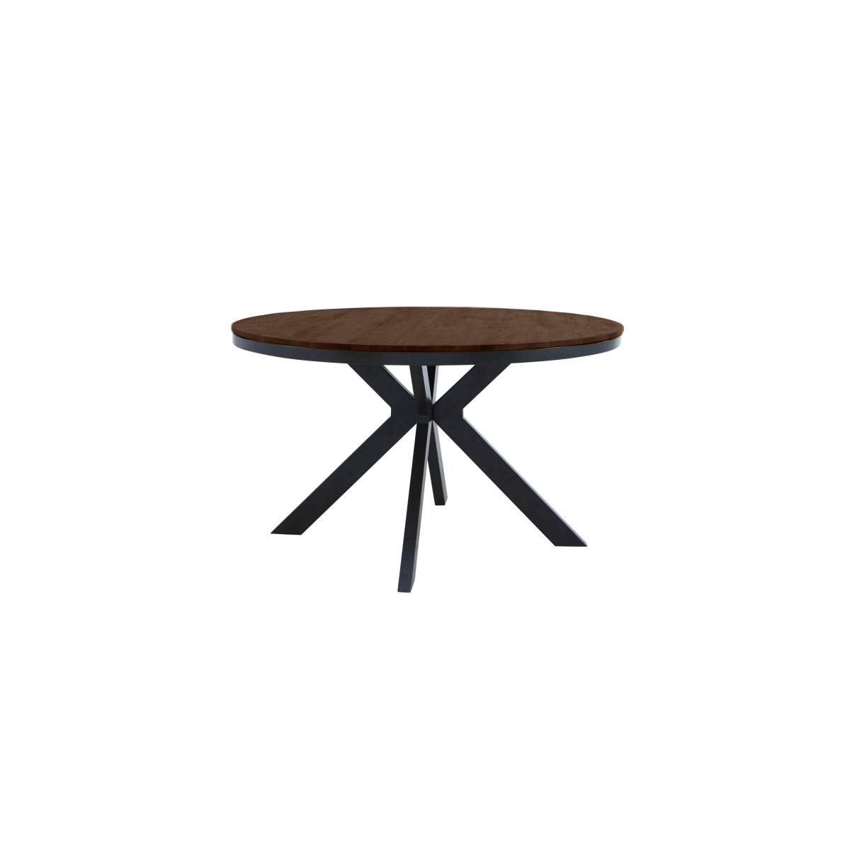 Mars Round Dining Table and 4 Velvet Dining Chairs - Brown – image 4