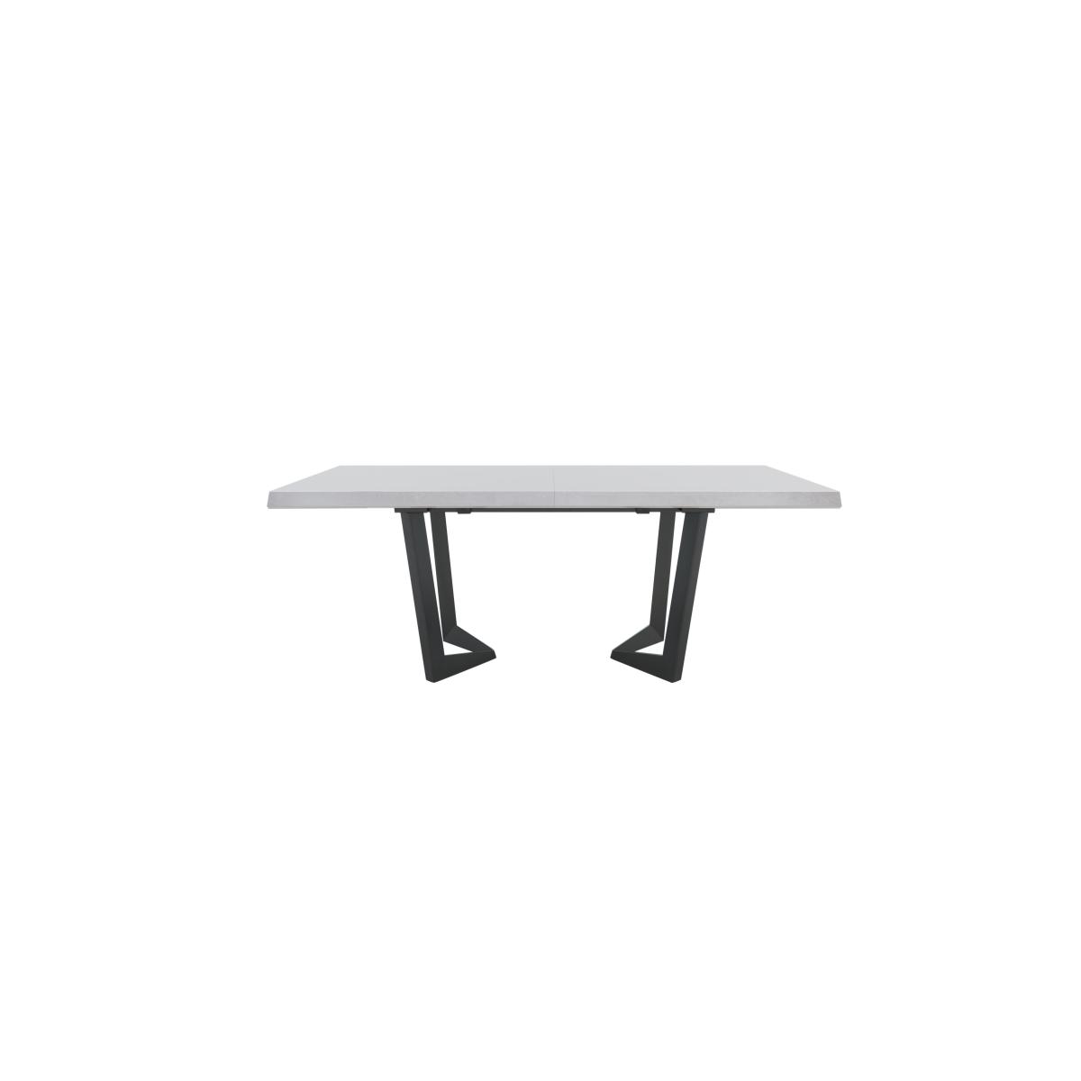Palazzo 160cm Extending Dining Table in Glossy White with 8 Rombi Chairs - Aquos Dark Grey – image 2