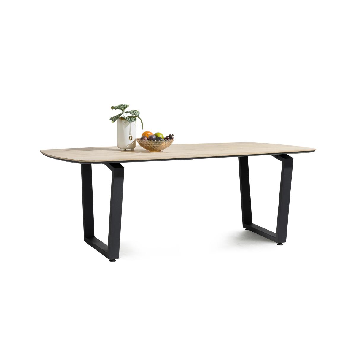 Habufa - Montreal Dining Table with U-Shaped Legs and 6 Fausto Chairs - Grey – image 7