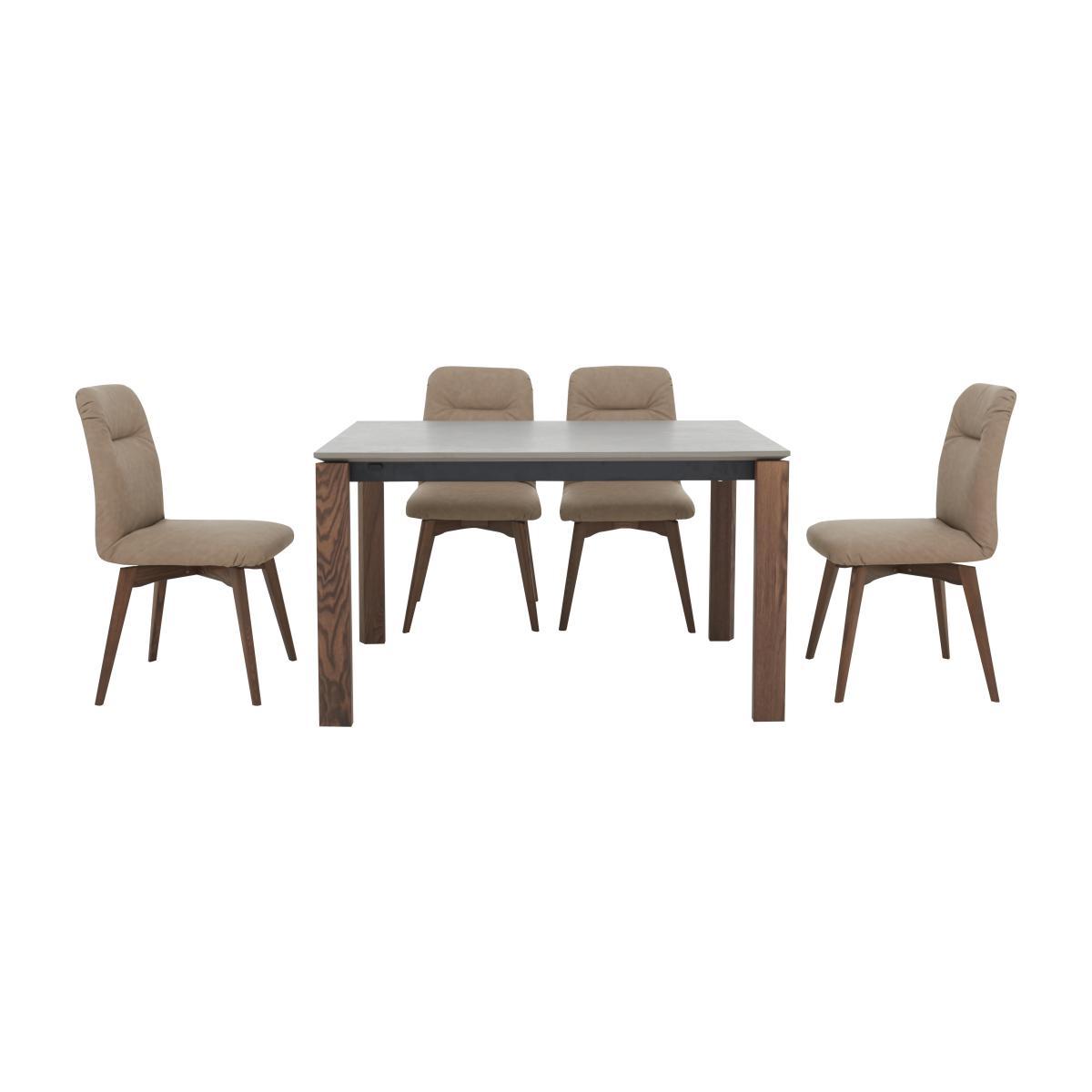 Calligaris - New Eminence Dining Table and 4 Fixed Chairs - 160-cm - Brown – image 1