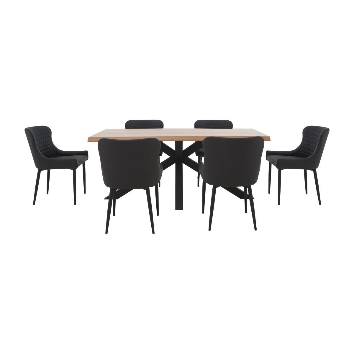 Osaka Dining Table and 6 Chairs - Grey – image 1