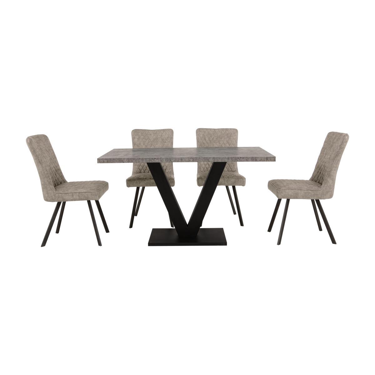 Rocket Dining Table and 4 Earth Chairs Dining Set – image 1