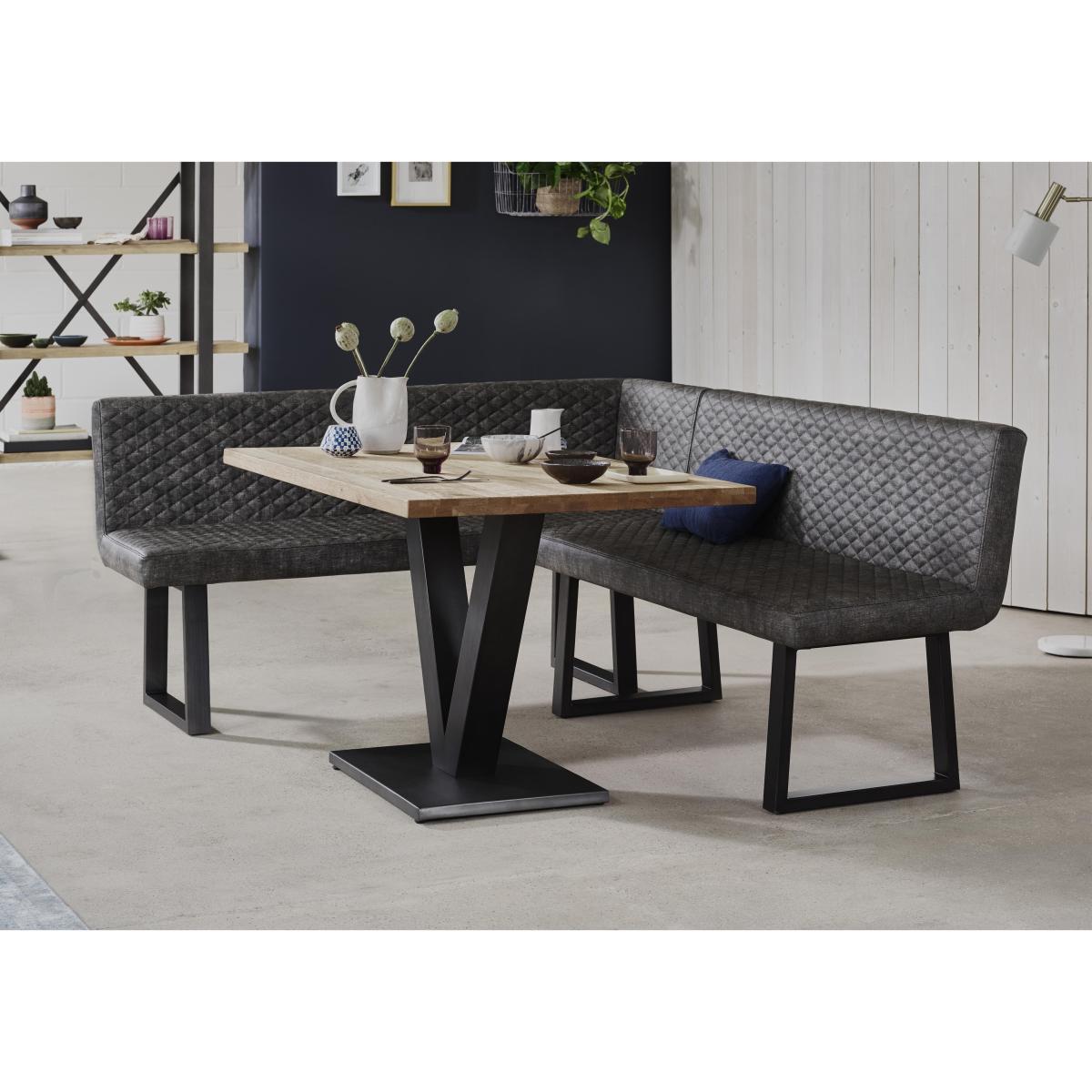 Compact Earth Dining Table and Left Hand Facing Corner Dining Bench – image 2