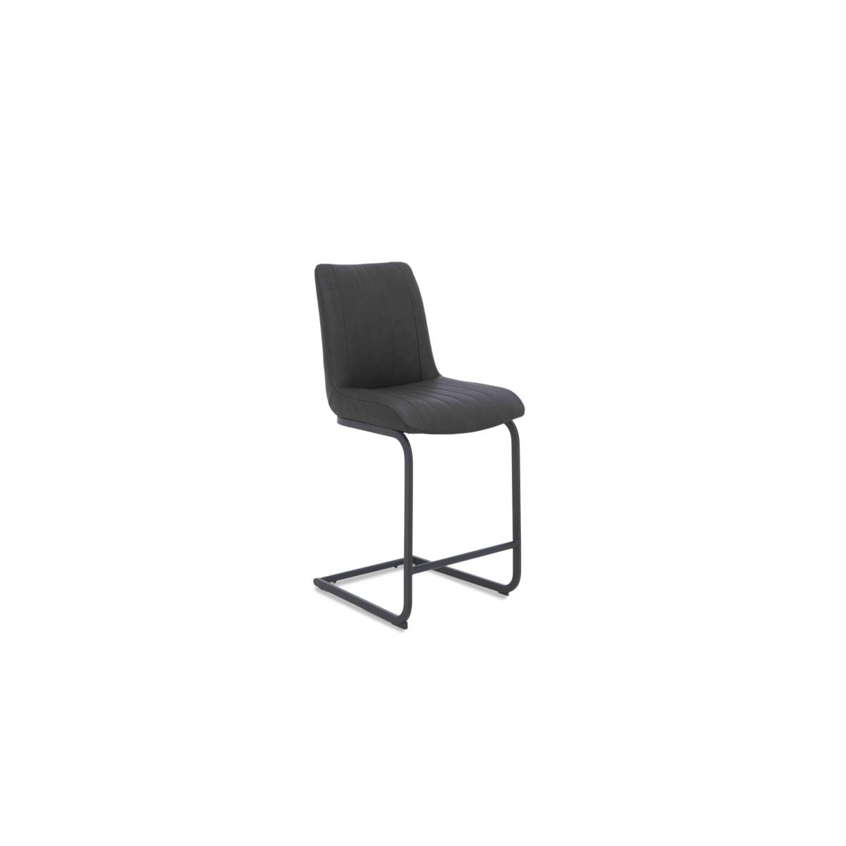 Bodahl - Compact Terra Raw Edge Table with U-Shaped Legs and 4 Grey Terra Bar Stools - 140-cm - Bianca – image 5