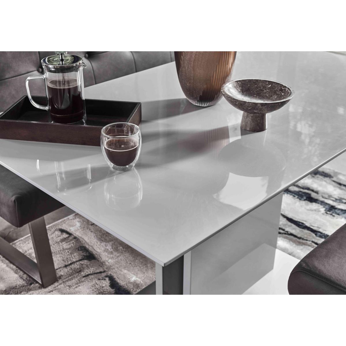 Park Avenue Dining Table, Left-Hand Facing Corner Bench and Standard Bench Dining Set - Grey – image 4