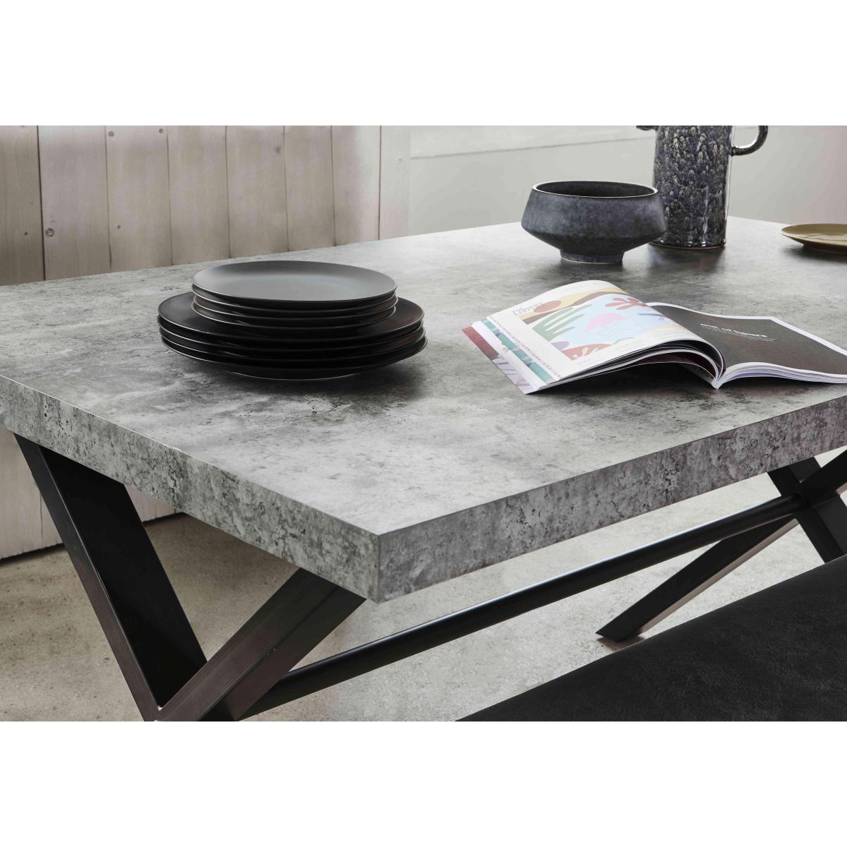 Moon Dining Table with 4 Cantilever Chairs and Bench Set - 150-cm – image 3