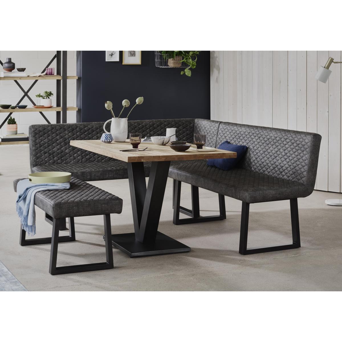 Compact Earth Dining Table, Left Hand Facing Corner Bench and Low Dining Bench – image 2