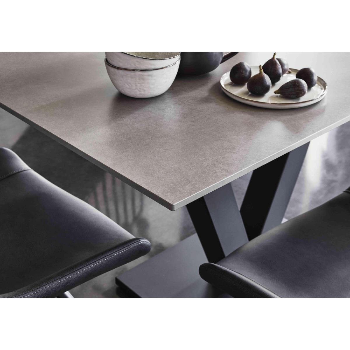 Ion Fixed Dining Table with 4 Chairs - 160-cm - Dark Grey – image 3
