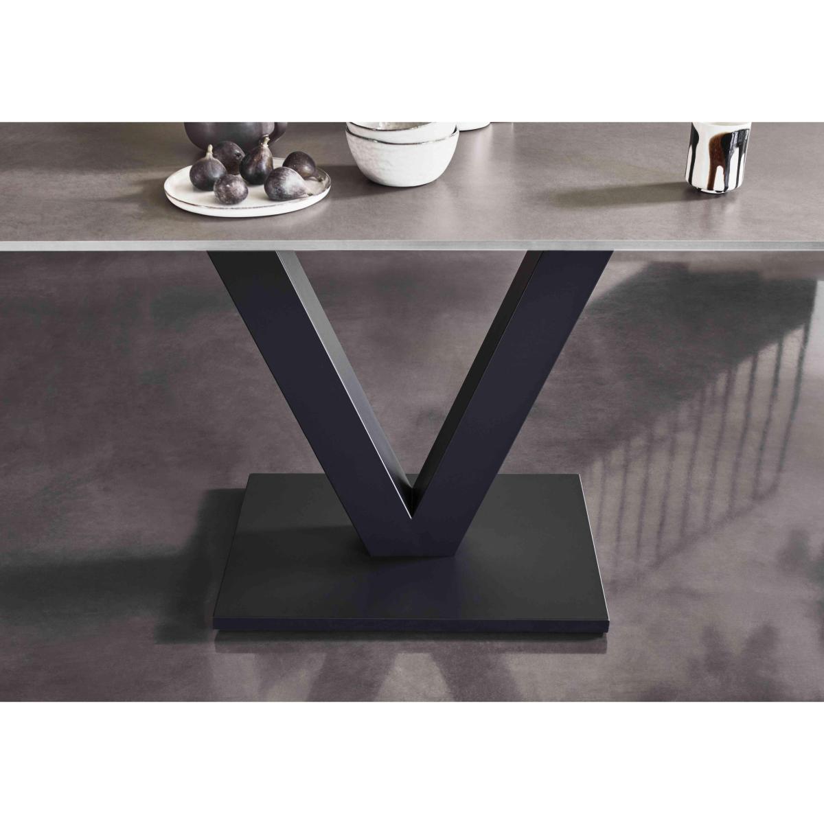 Ion Fixed Dining Table with 4 Chairs - 160-cm - Dark Grey – image 4