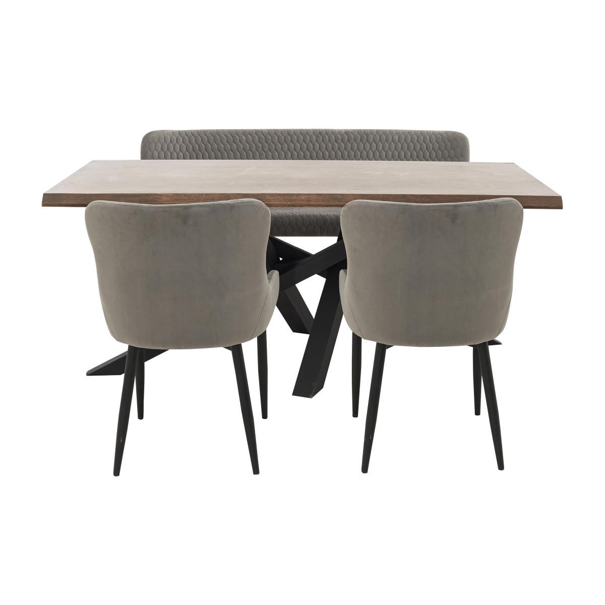 Sapporo Table, 2 Chairs and Bench Dining Set - Grey – image 1