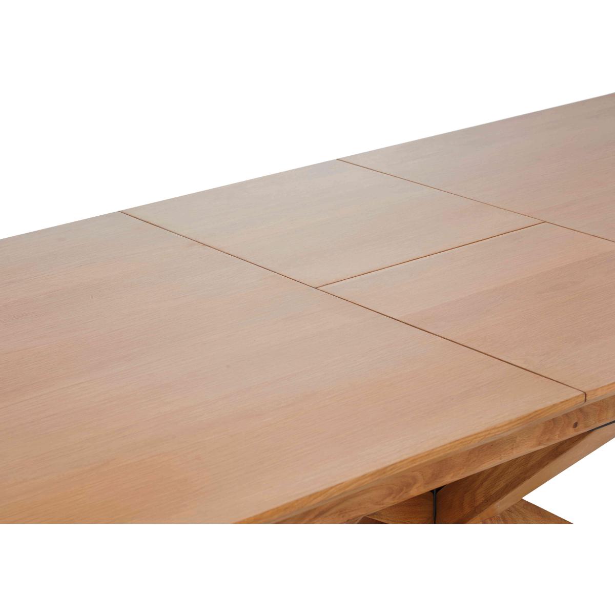 Hanoi Extending Table with Wooden Base and 6 Faux Leather Dining Chairs – image 2