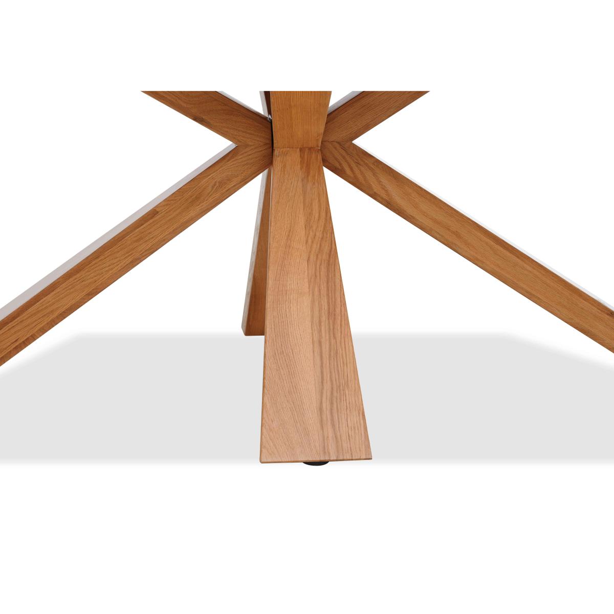 Hanoi Extending Table with Wooden Base and 6 Faux Leather Dining Chairs – image 4