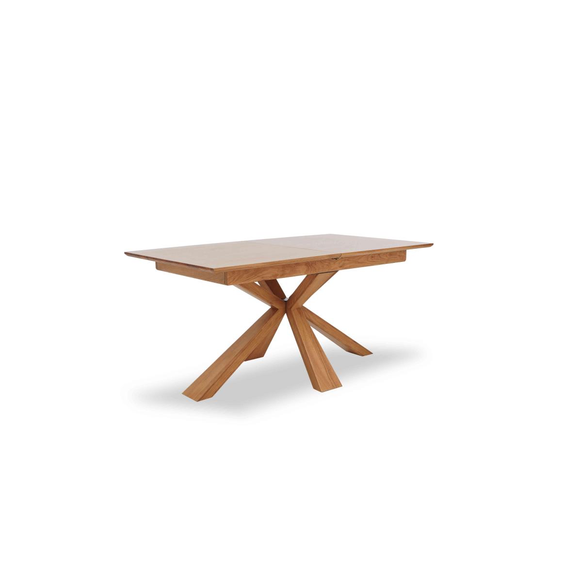 Hanoi Extending Table with Wooden Base and 6 Faux Leather Dining Chairs – image 5