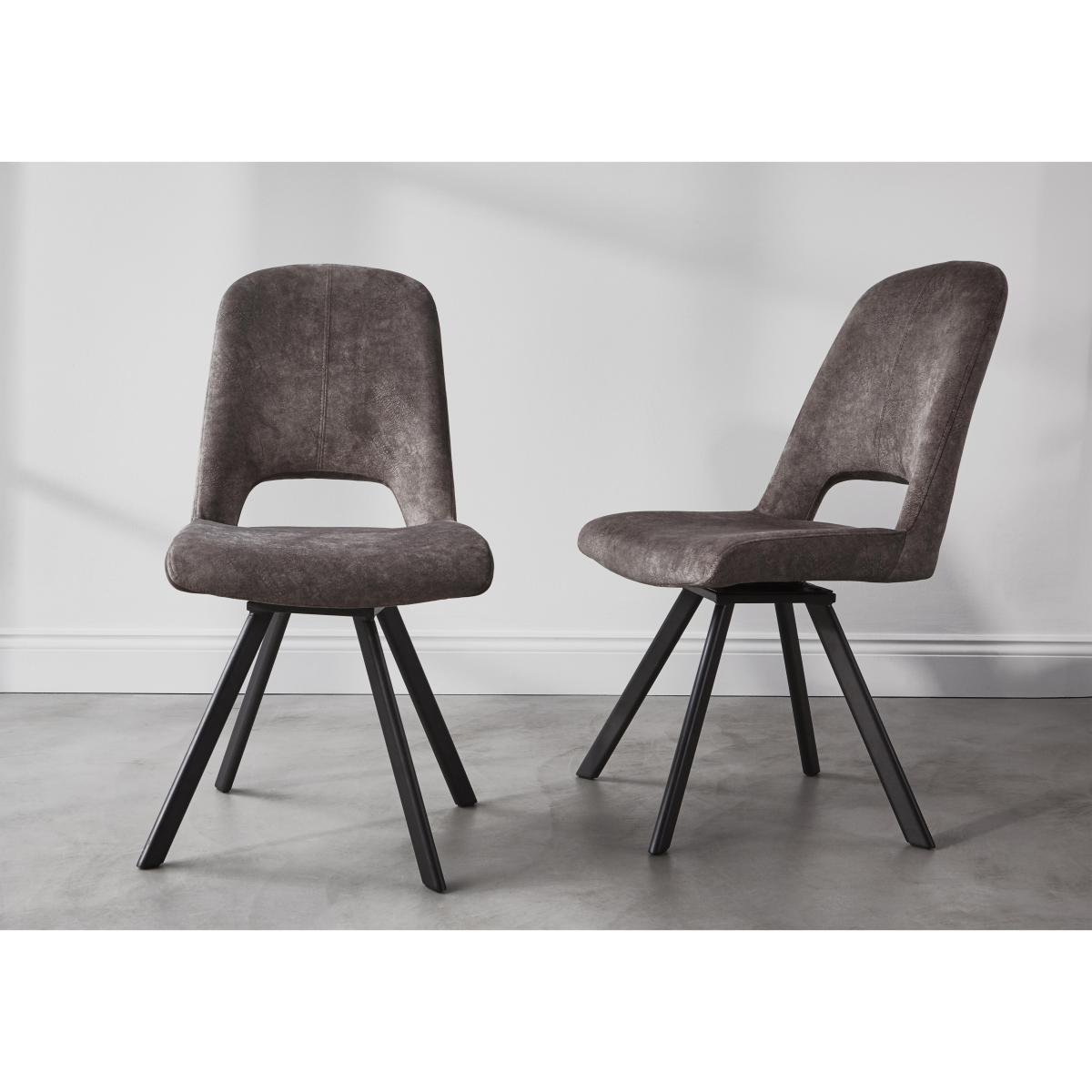 Enterprise Round Extending Table with 4 Swivel Dining Side Chairs and 2 Swivel Dining Arm Chairs Dining Set – image 5