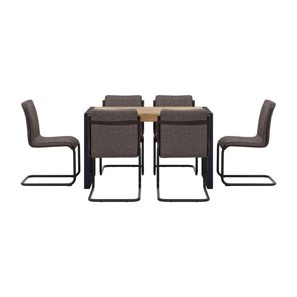Fire 2.0 Table and 6 Dining Chairs - 130-cm – image 1