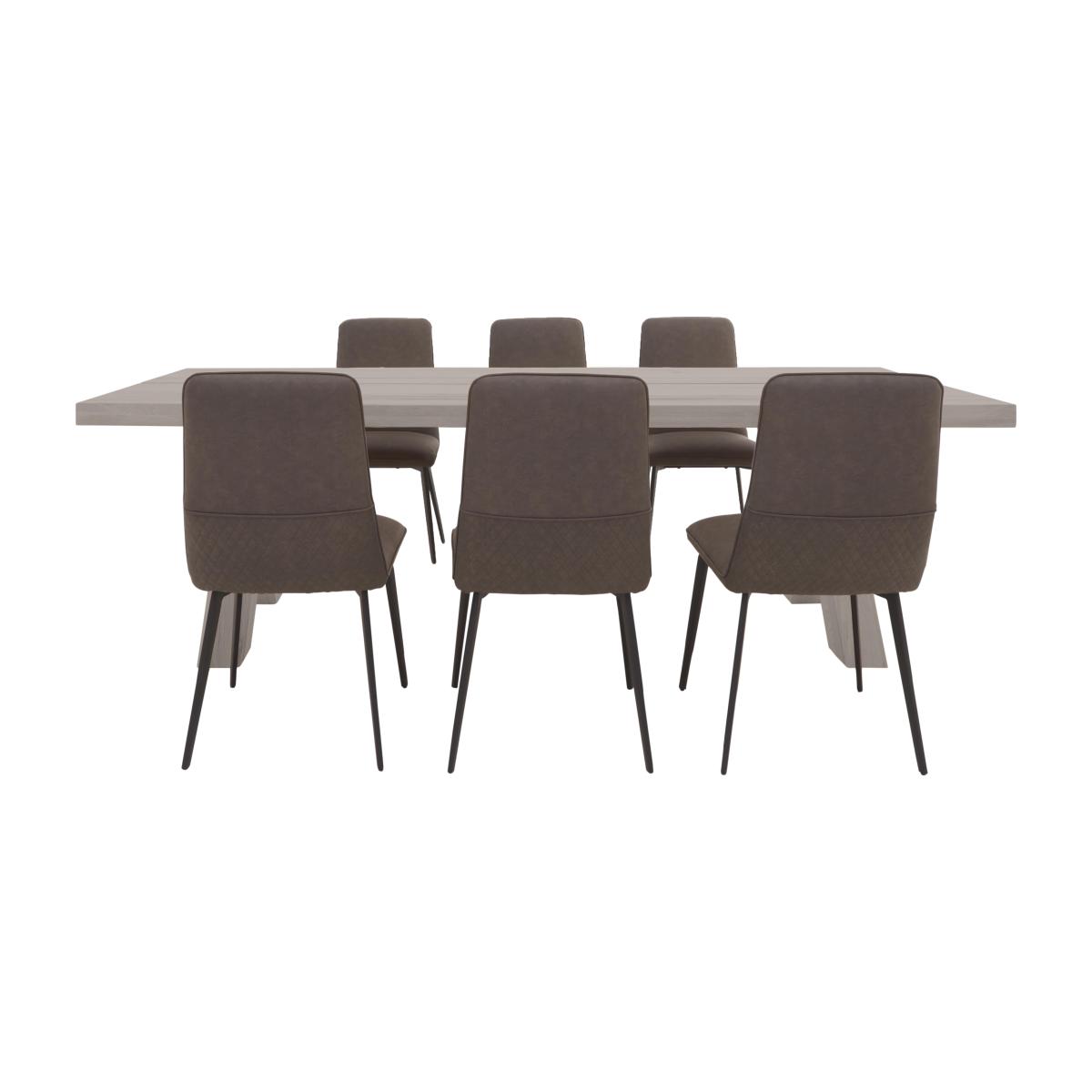 Bodahl - Odin Dining Table with 6 Timm Faux Leather Dining Chairs Dining Set - 200-cm – image 1