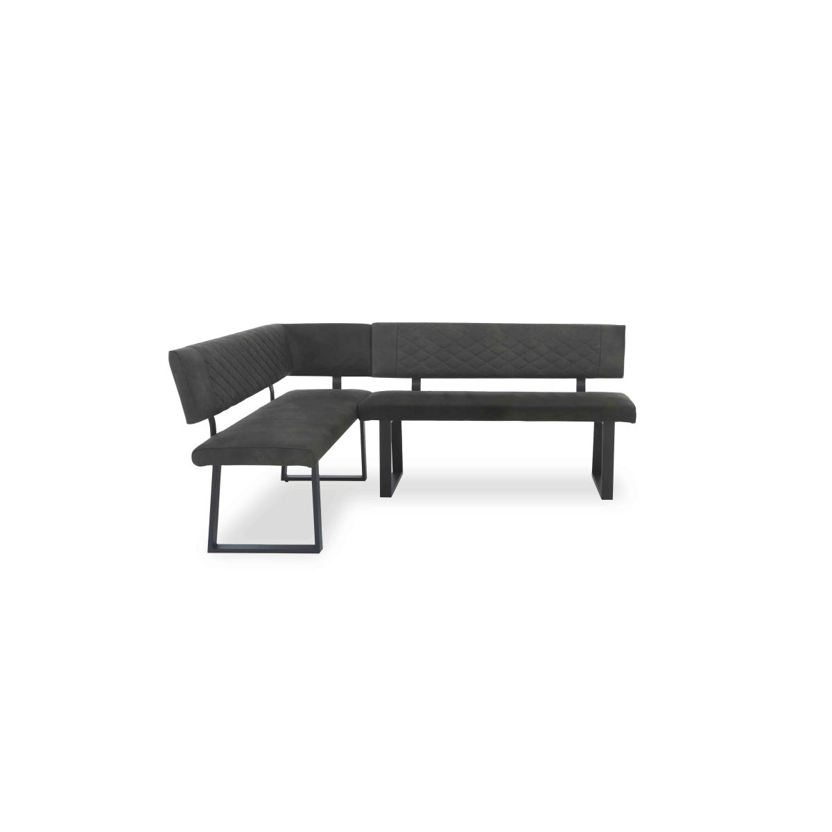 Warrior Crystal White Compact Fixed Dining Table with Left Hand Facing Corner Bench and Standard Bench – image 5