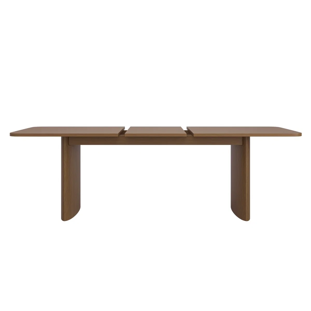 Walnut Finish Extendable Dining Table Set with 6 Green Upholstered Dining Chairs - Seats 6 - Jarel – image 7