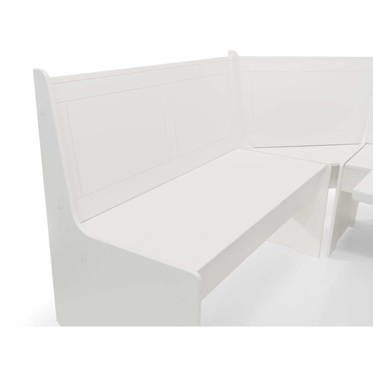 Newport Corner Dining Set with Bench in White - Julian Bowen – image 7