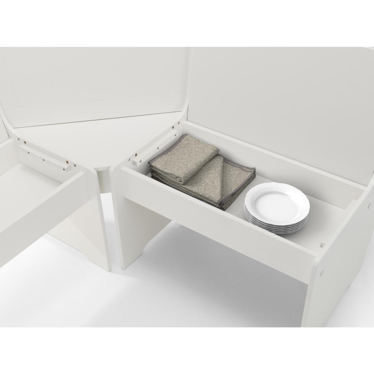 Newport Corner Dining Set with Bench in White - Julian Bowen – image 8