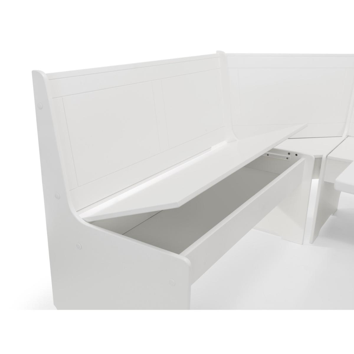 Newport Corner Dining Set with Bench in White - Julian Bowen – image 9