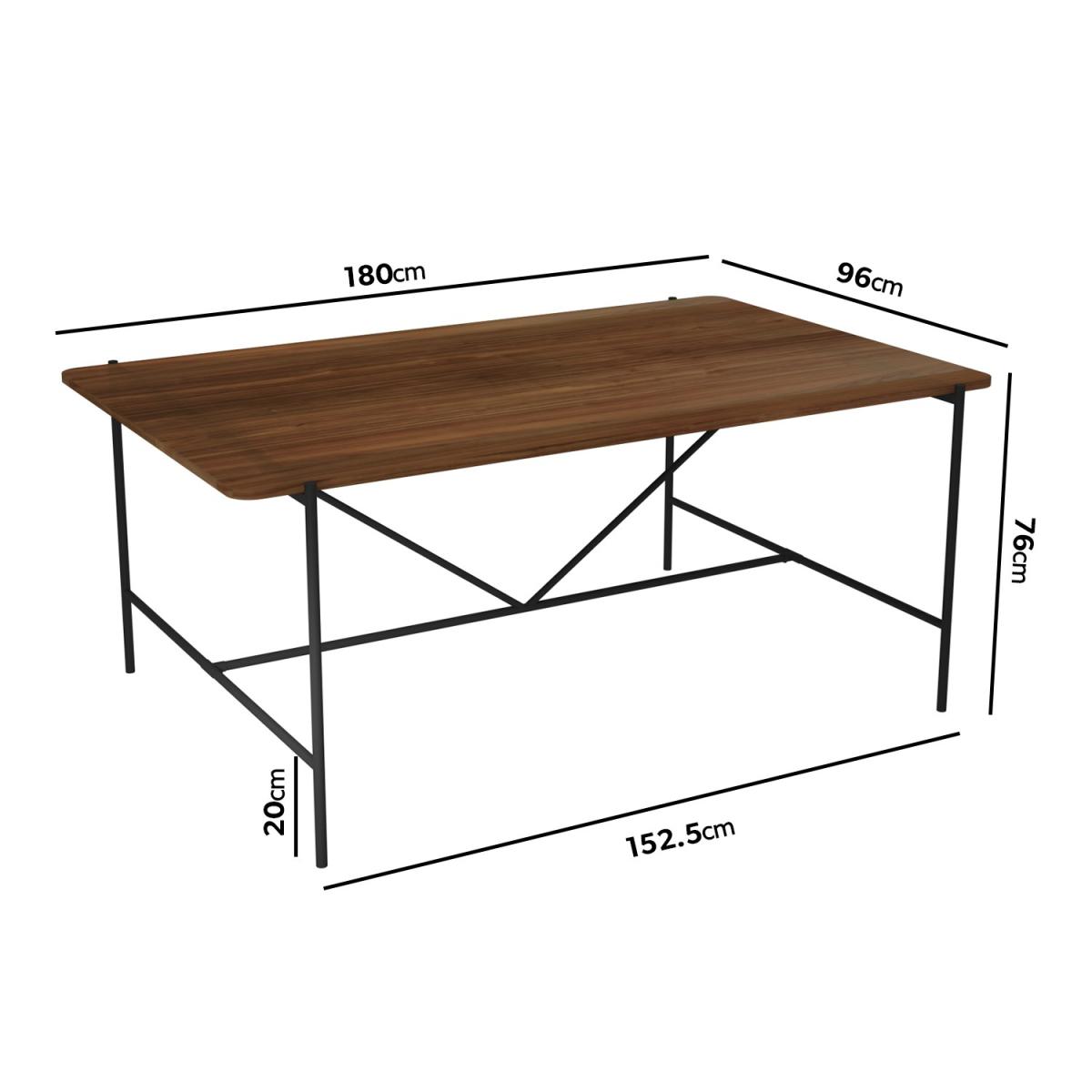 Walnut Dining Table with 4 Beige Fabric Dining Chairs and Matching Dining Bench - Cooper – image 2