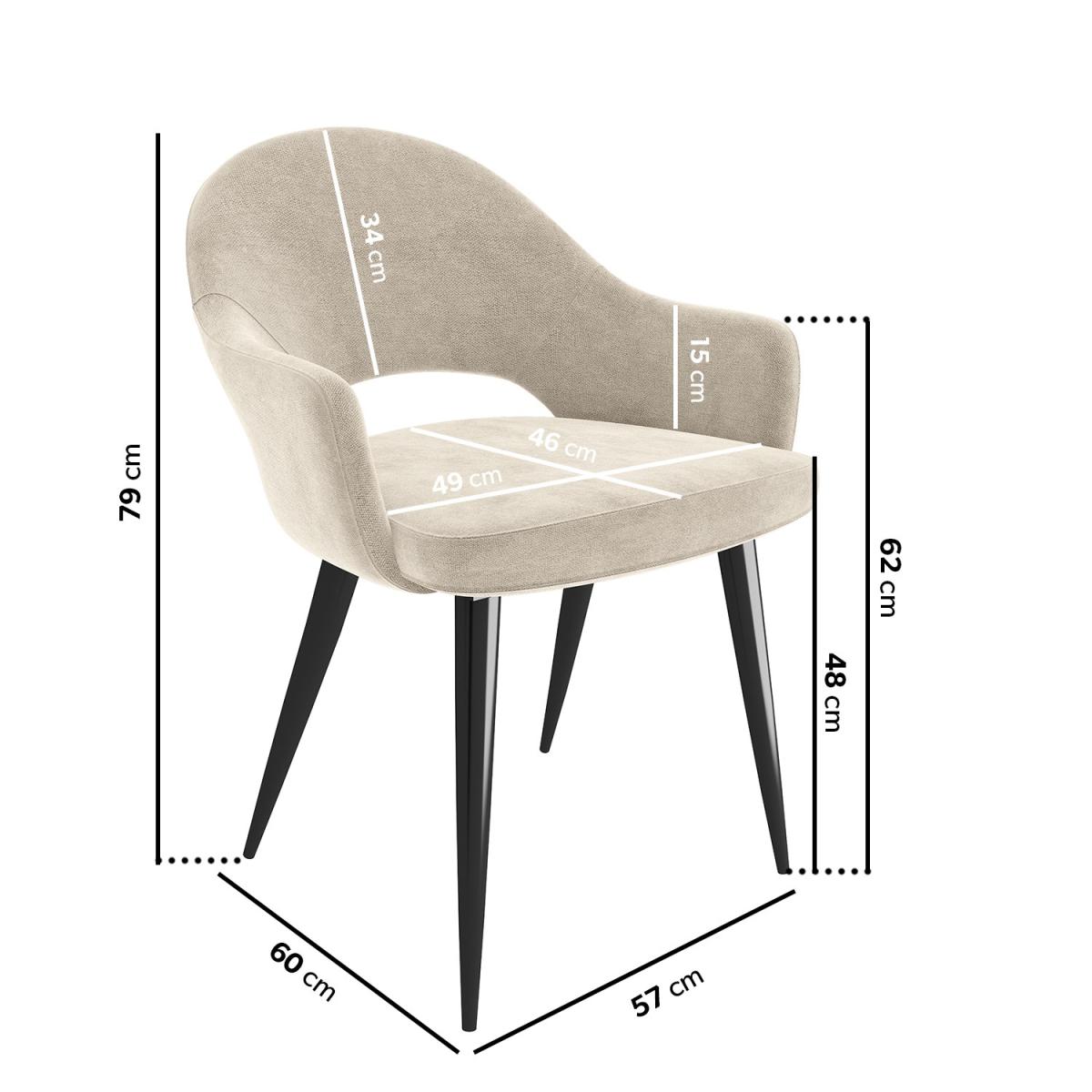 Walnut Dining Table with 4 Beige Fabric Dining Chairs and Matching Dining Bench - Cooper – image 3