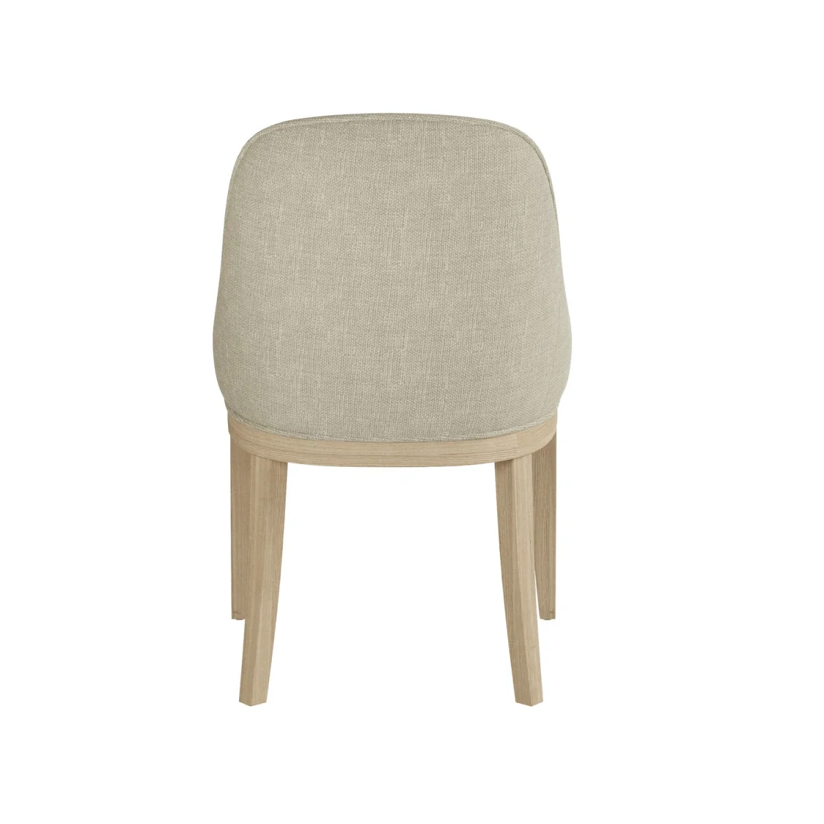Farmhouse Round Extending Pedestal Dining Table Set with 4 Beige Fabric Dining Chairs - Madeline – image 10