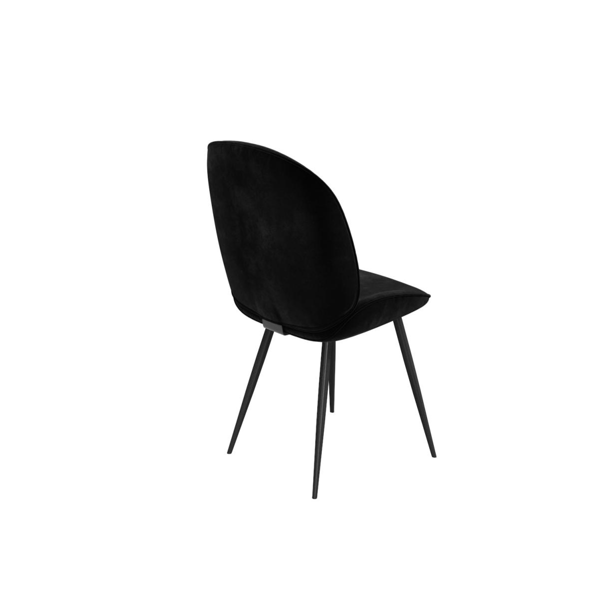 White Gloss Dining Table with 8 Black Velvet Dining Chairs - Rochelle – image 3