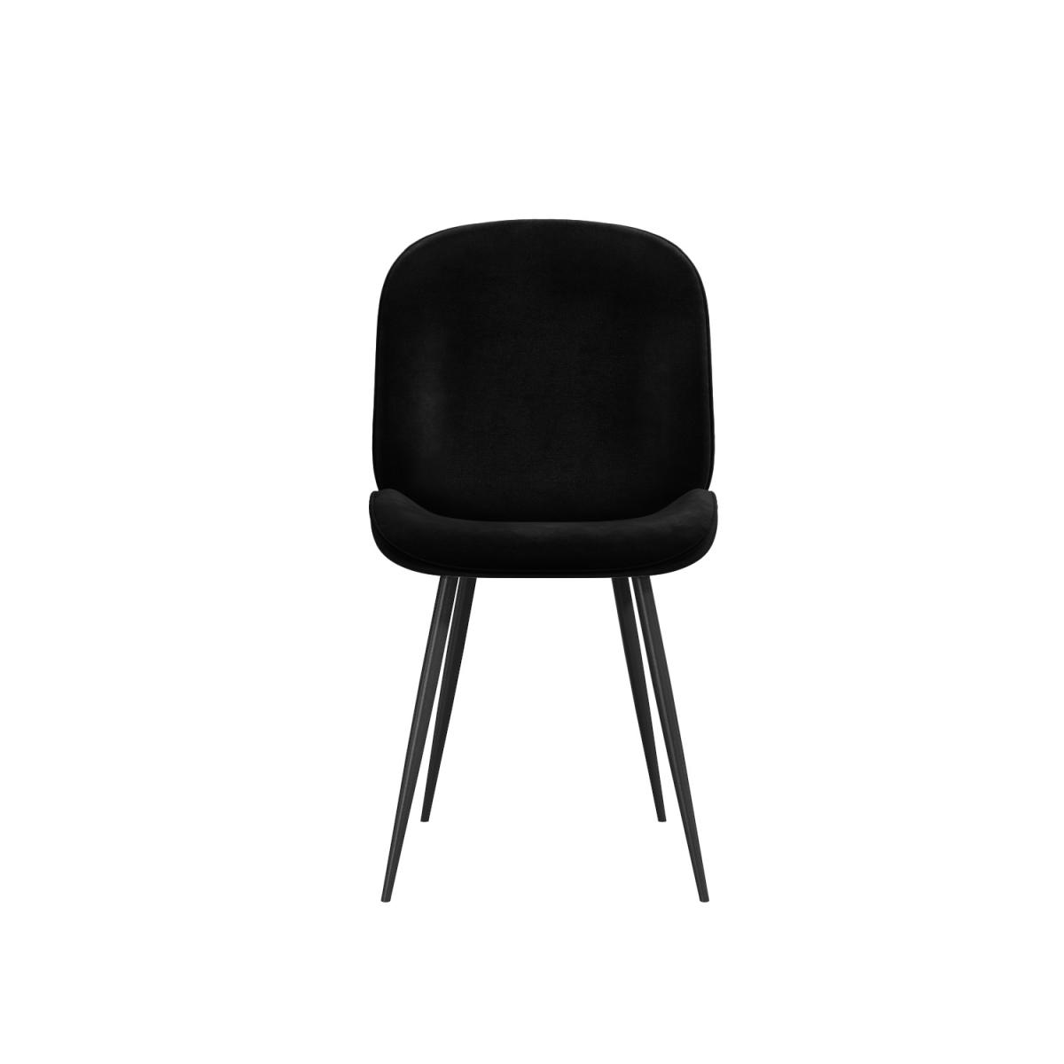 White Gloss Dining Table with 8 Black Velvet Dining Chairs - Rochelle – image 4