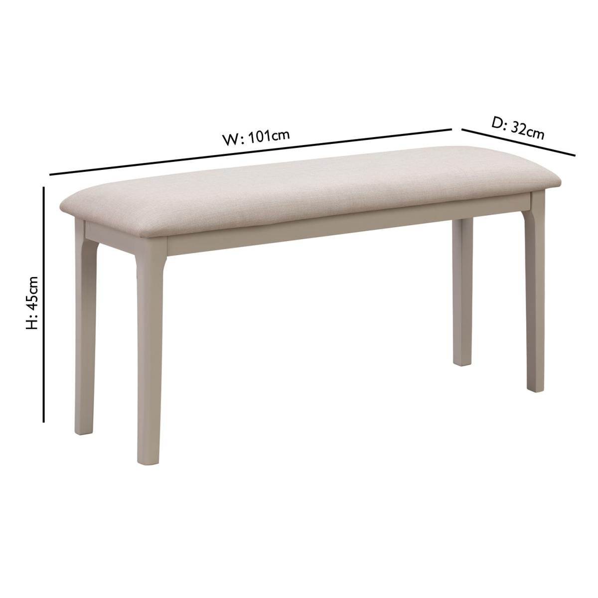 Grey Extendable Dining Table with 2 Dining Benches - Seats 4 - Adeline – image 4