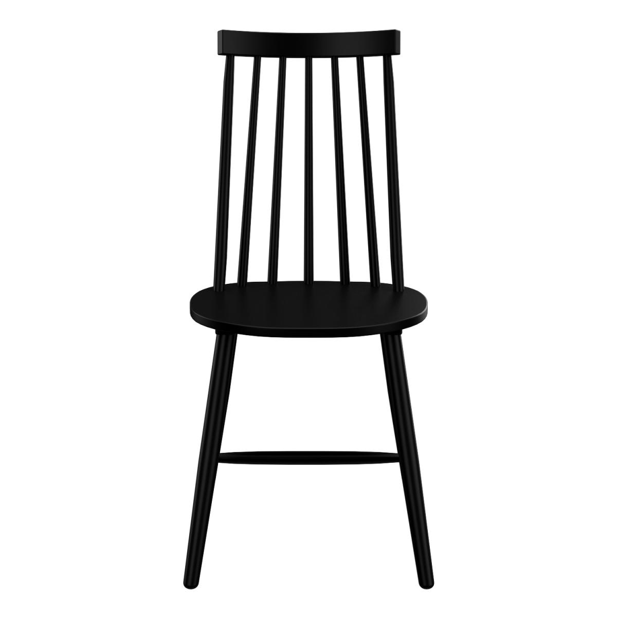 Extendable Round to Oval Black Dining Table with 6 Black Wooden Spindle Dining Chairs - Karie – image 8