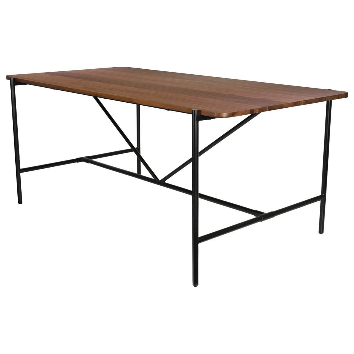 Walnut Dining Table with Black Legs - Seats 6 - Cooper – image 5