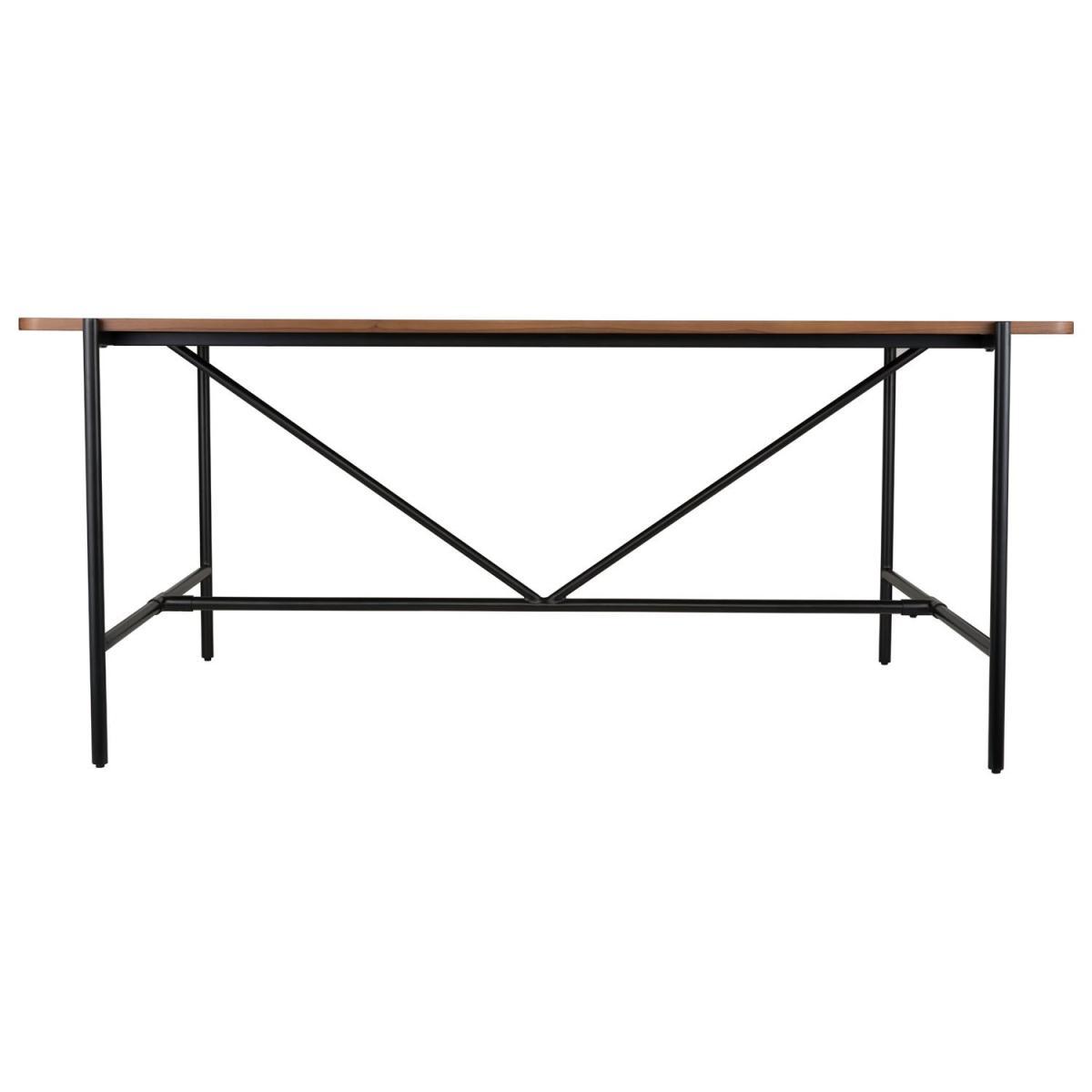 Walnut Dining Table with Black Legs - Seats 6 - Cooper – image 6