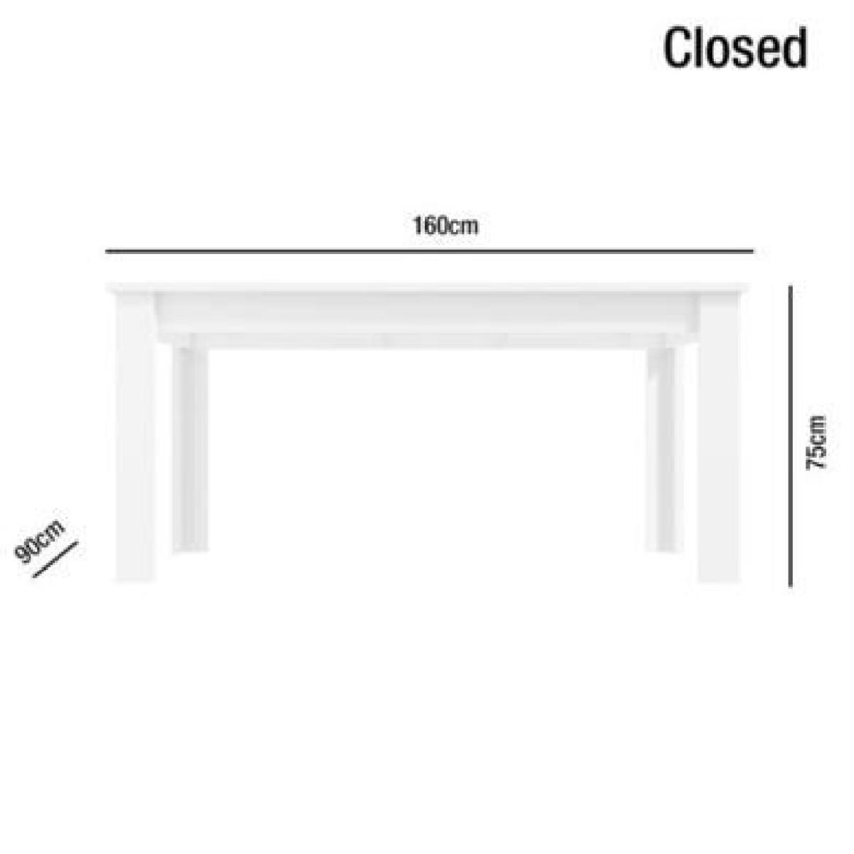 White Extendable Gloss Dining Set with 2 Grey & Chrome Dining Benches – image 2