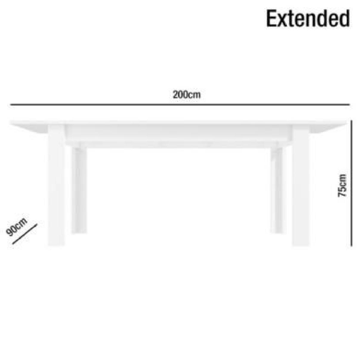 White Extendable Gloss Dining Set with 2 Grey & Chrome Dining Benches – image 5