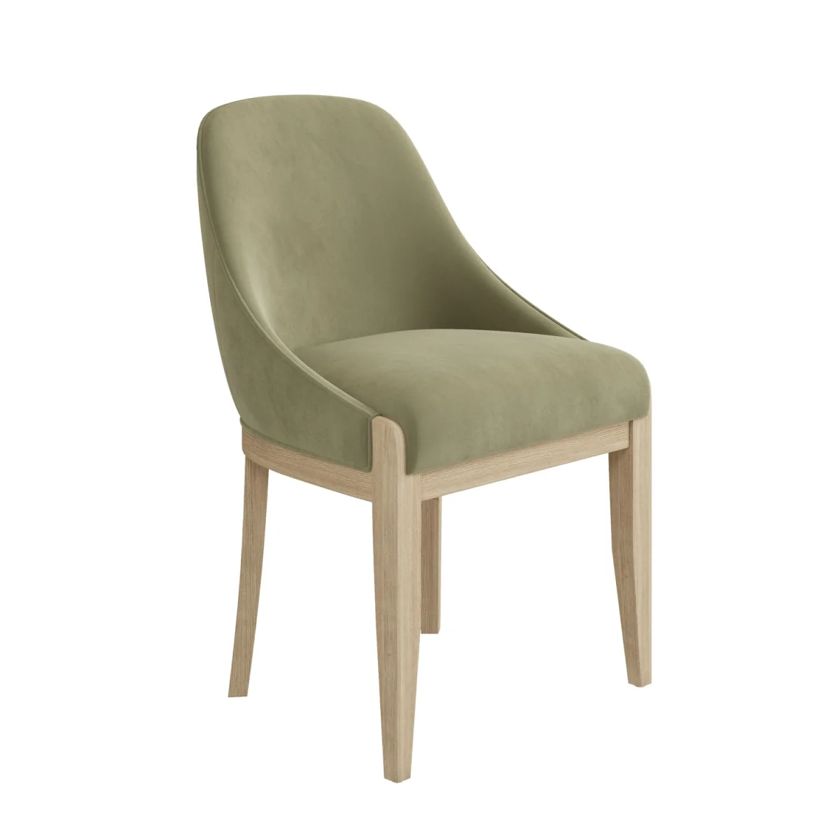 Farmhouse Extending Dining Table Set with 6 Sage Green Velvet Dining Chairs - Madeline – image 9