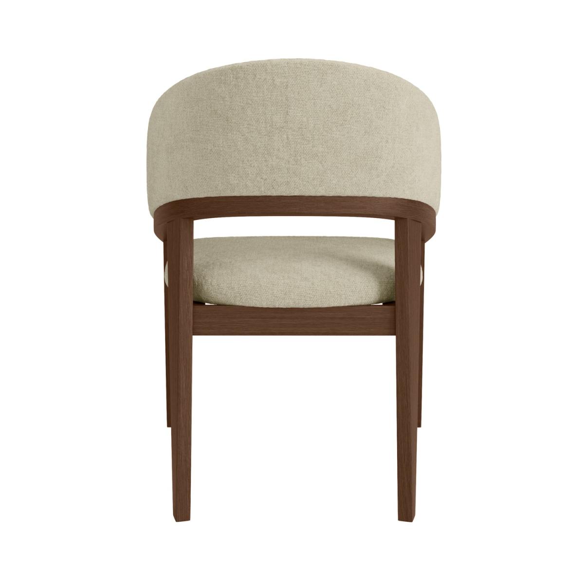 Small Walnut Drop Leaf Extendable Dining Table Set with 2 Upholstered Beige Chairs - Seats 2 - Nell – image 14