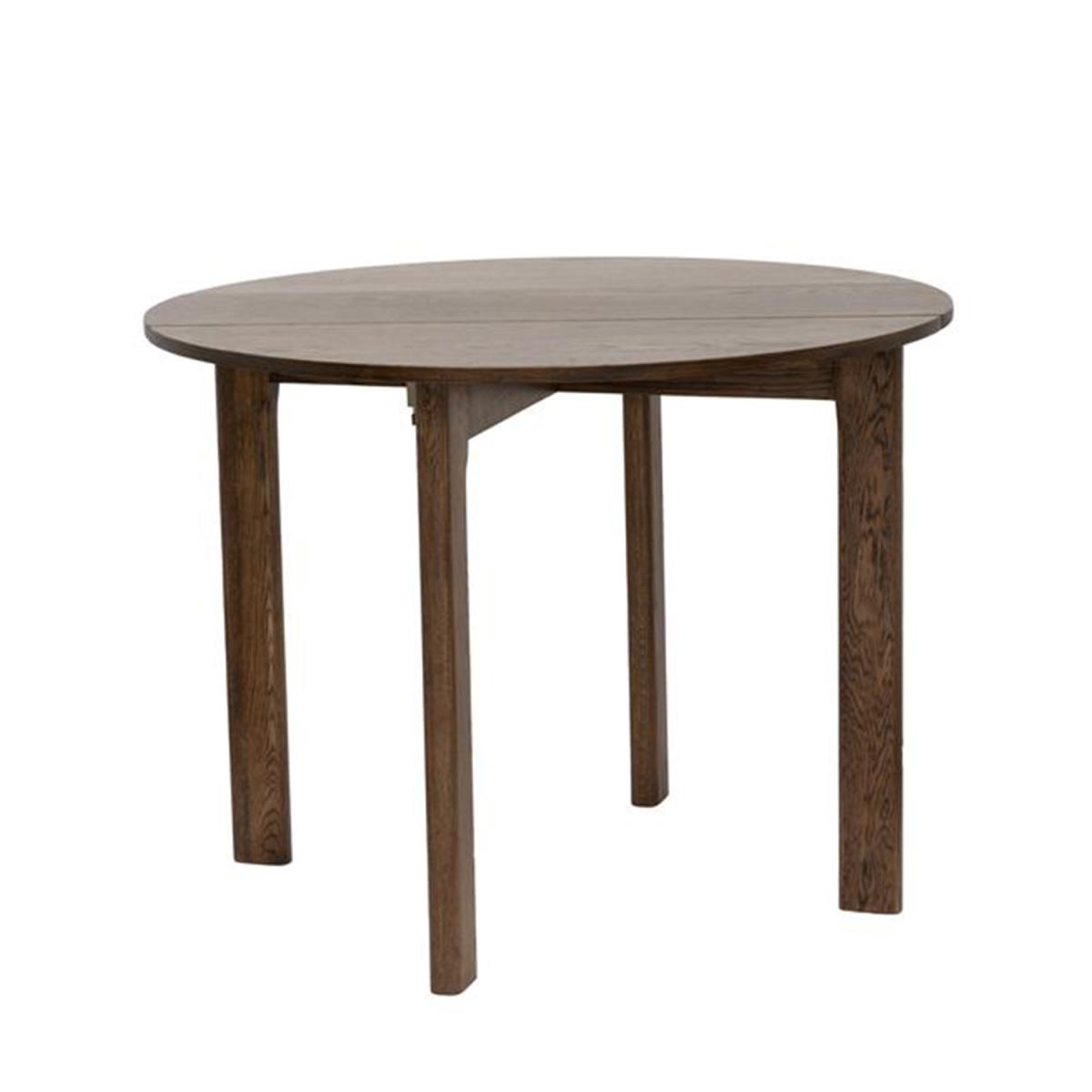 Small Walnut Drop Leaf Extendable Dining Table Set with 2 Upholstered Beige Chairs - Seats 2 - Nell – image 9