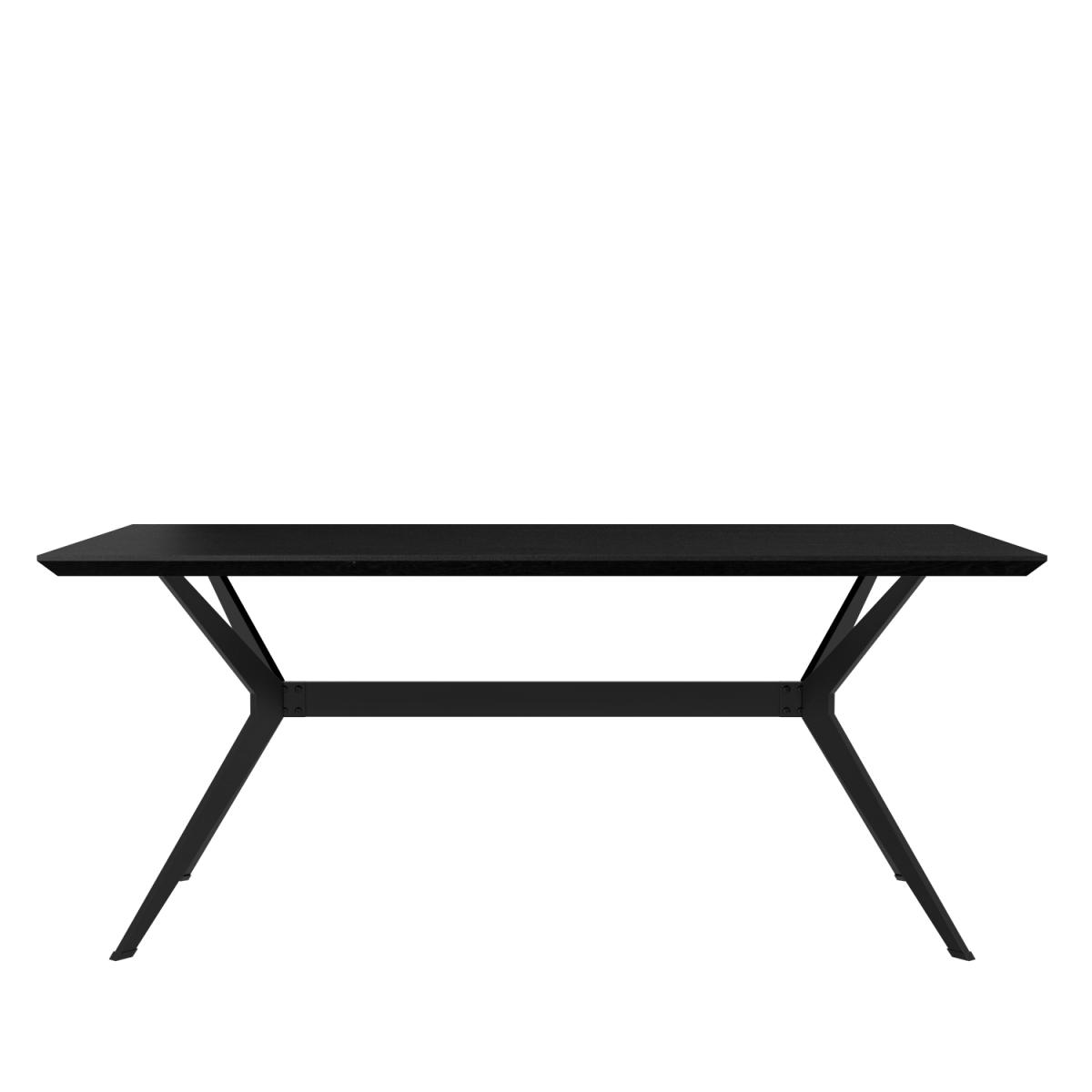 Large Black Dining Table with 6 Dove Grey Faux Leather Dining Chairs - Rochelle – image 5