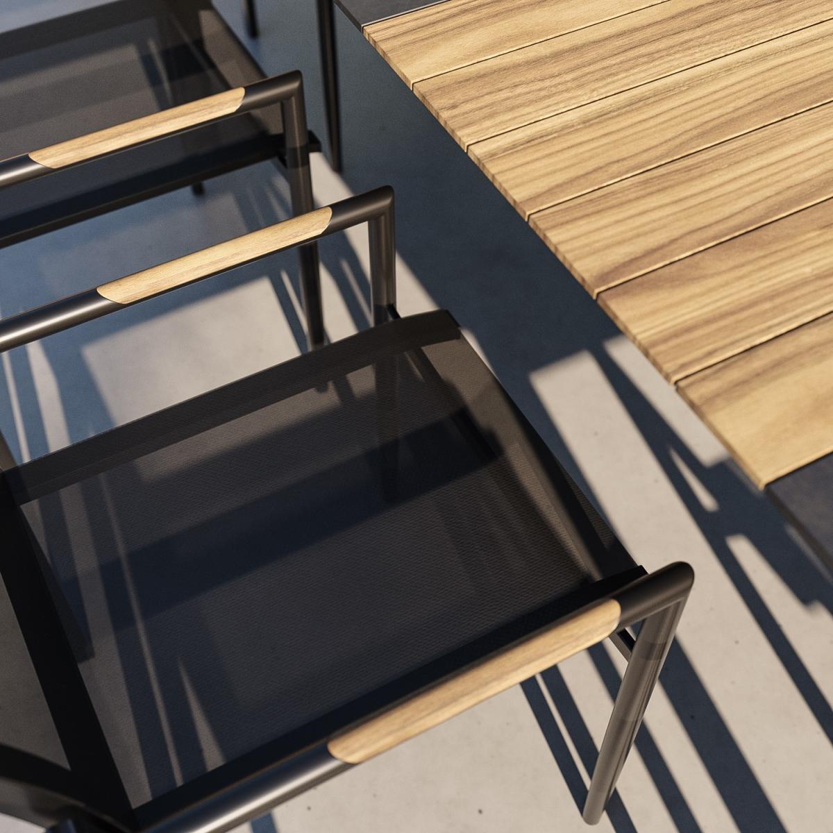 8 Seater Aluminum Extendable Dining Table with Matching Chairs - Aspen – image 3