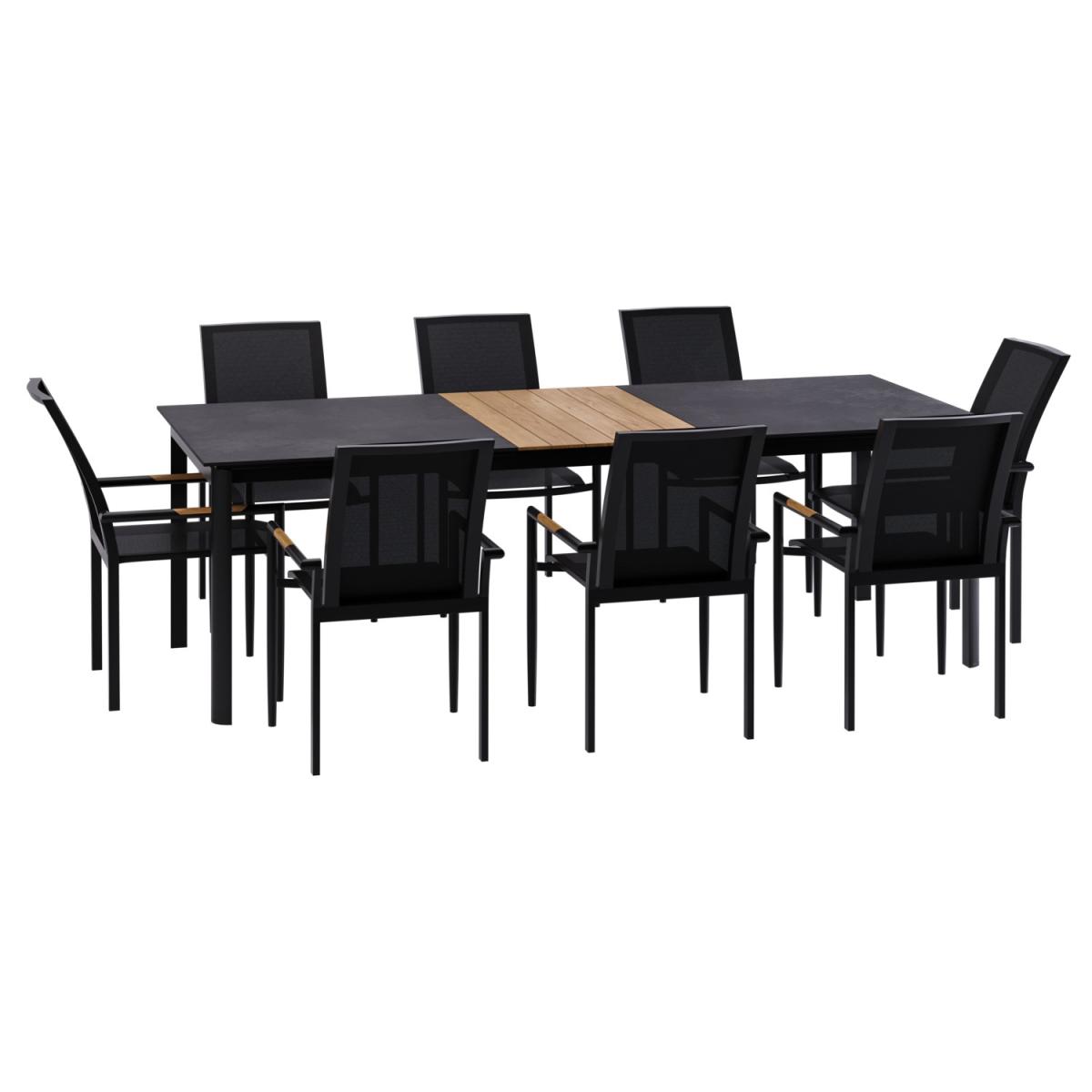 8 Seater Aluminum Extendable Dining Table with Matching Chairs - Aspen – image 4